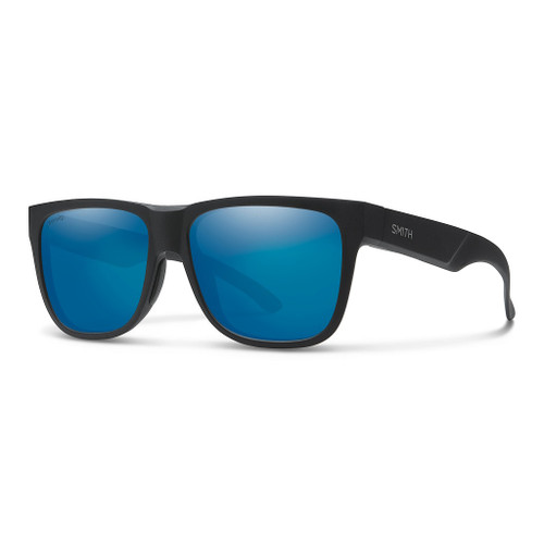 Matte Black w/ ChromaPop Polarized Blue Mirror - Smith Lowdown 2 Sunglasses