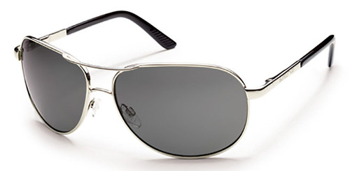Silver w/ Grey Polarized - SunCloud Aviator Sunglasses