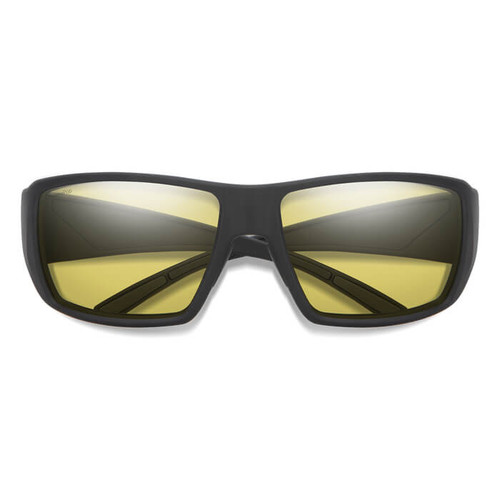 Matte Black w/Chromapop Glass Polarized Low Light Yellow - Smith Guide's Choice Sunglasses