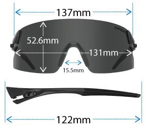 Tifosi Rail XC dimensions