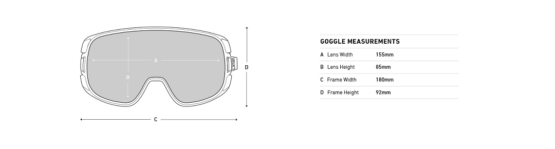 Spy Bravo Goggle Measurements