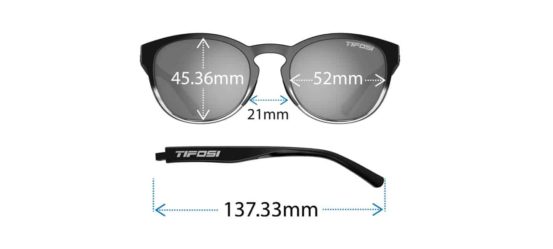 Tifosi Svago Sunglass dimensions