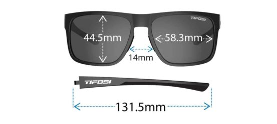 Tifosi Swick Sunglass dimensions