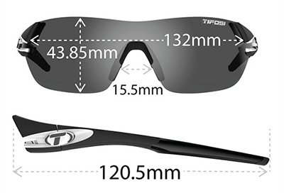 Tifosi Slice Sunglass dimensions