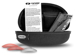 Tifosi included case, microfiber cloth, & spare lenses