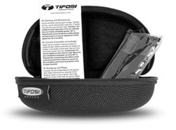 Tifosi included case and microfiber cloth