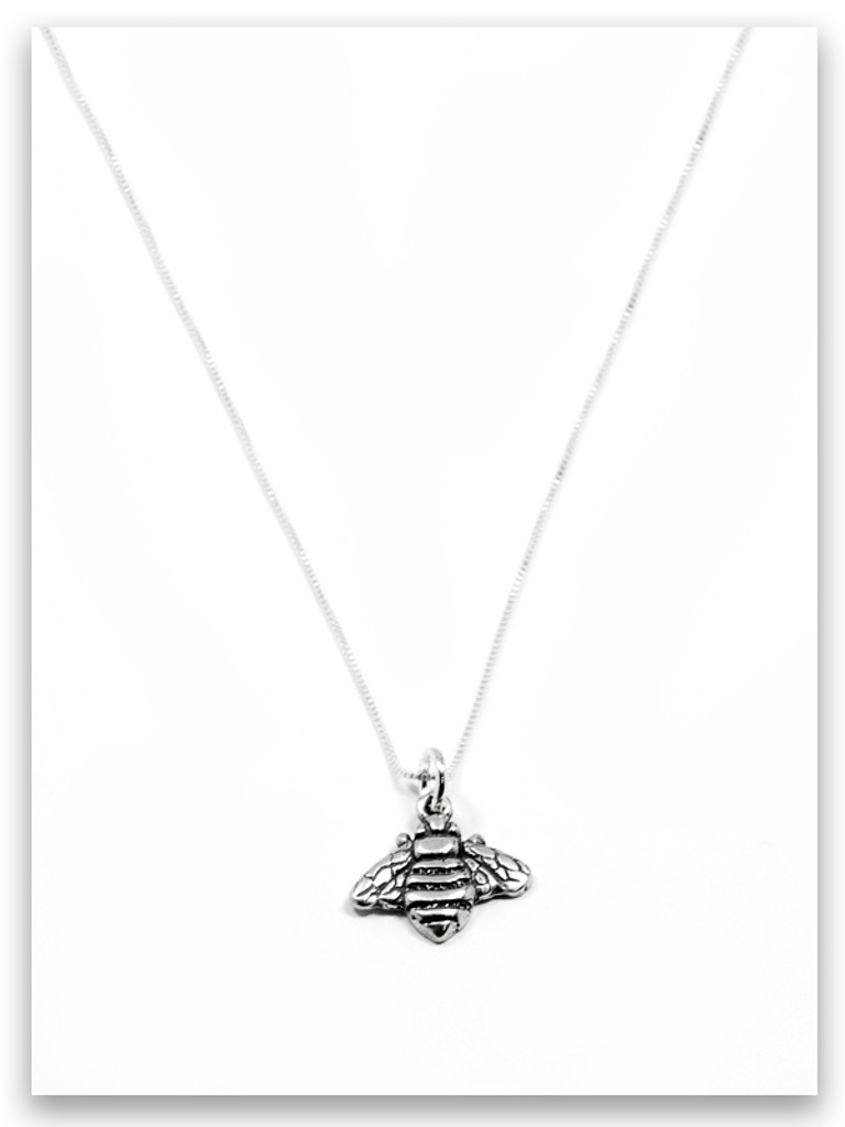 Bee Sterling Silver Charm Necklace 