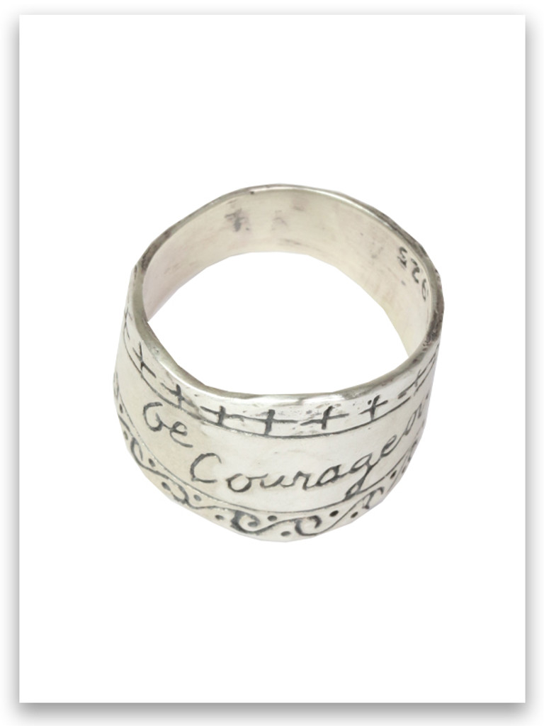 Be Courageous Sterling Silver Ring 