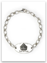 Just As I Am Sterling Silver Chain Bracelet 