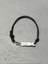 Be Courageous Leather Bracelet (Back)