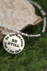 Be Still Hammered Silver Necklace