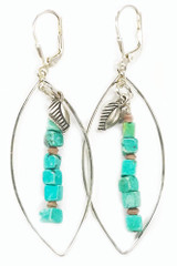 Prosper Turquoise Large Oval Sterling Earrings Prosper Turquoise Large Oval Sterling Earrings