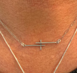 E-W Trio Cross Necklace