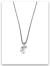 Daddy & Me Cross w/Medium Box Chain Perfect New Dad Necklace