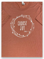 Choose Joy Peach T-shirt Romans 15:1-3