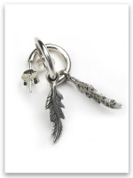 Fly-Protection Sterling Silver Feather Earrings