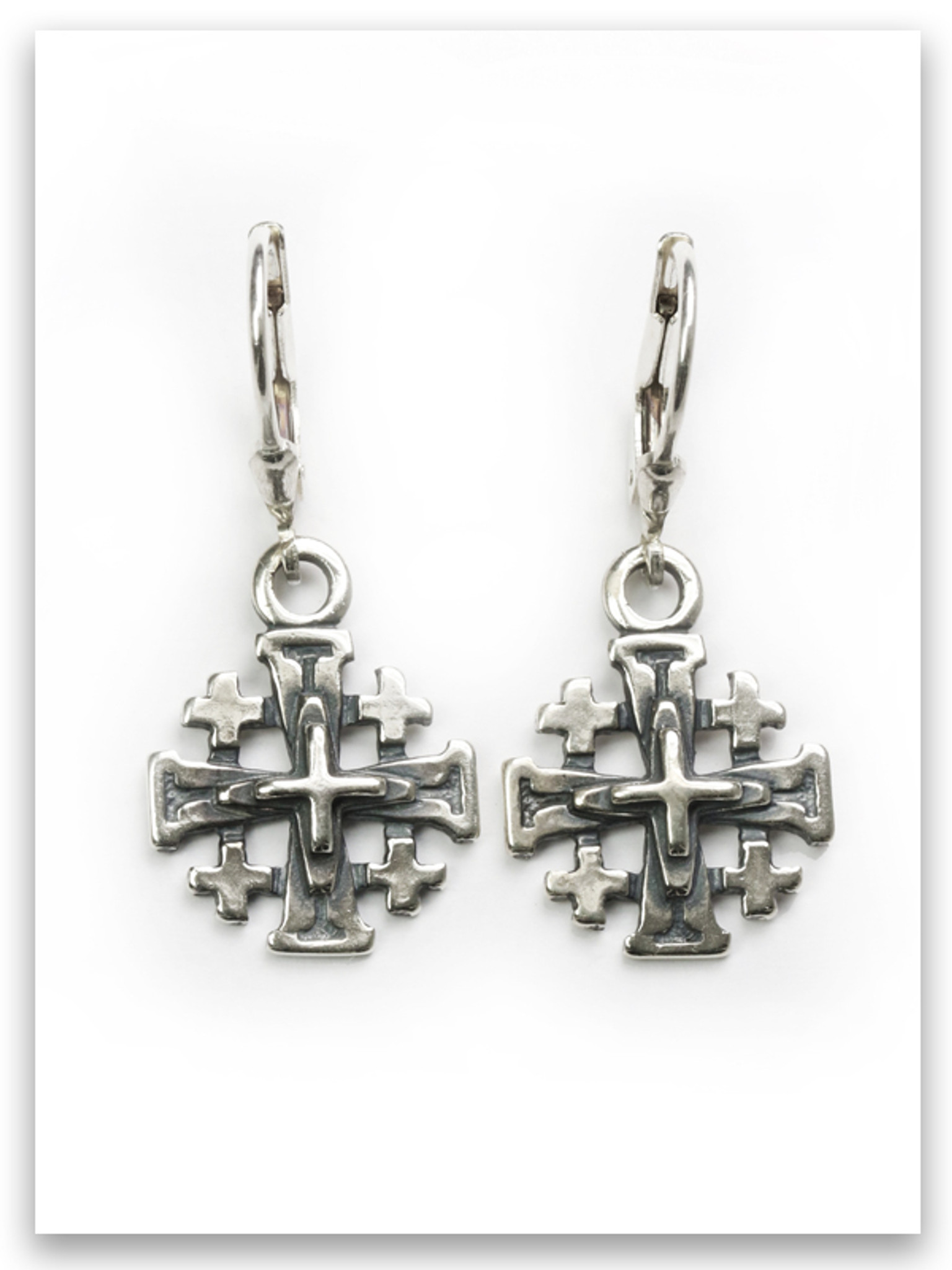 Sterling Silver Cross Earrings