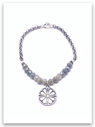 Peace of the LORD Silverite stone bracelet