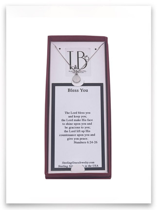 Bless You personalized  birth month flower Necklace