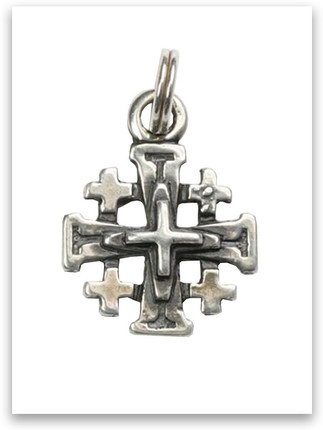 Elegant Sterling Silver Jerusalem Cross Charm — beautifully crafted from high-quality 925 sterling silver, this timeless charm features the iconic Jerusalem Cross design: a large central cross surrounded by four smaller crosses, symbolizing the spread of Christianity to the four corners of the world. Polished to a brilliant shine, it’s perfect as a meaningful addition to a charm bracelet, charm necklace, or keepsake collection. Elegant Sterling Silver Jerusalem Cross Charm — beautifully crafted from high-quality 925 sterling silver, this timeless charm features the iconic Jerusalem Cross design: a large central cross surrounded by four smaller crosses, symbolizing the spread of Christianity to the four corners of the world. Polished to a brilliant shine, it’s perfect as a meaningful addition to a charm bracelet, charm necklace, or keepsake collection.