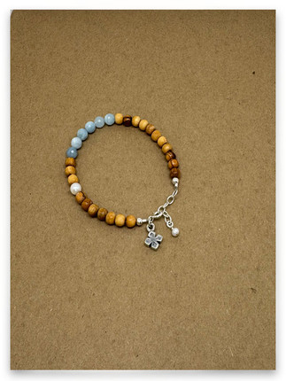 My Strength iTAG Charm-Olive Wood, Blue Beryl & Freshwater Pearl Bracelet
"O LORD, my strength and my fortress, my refuge in time of distress..." Jeremiah 16:19 My Strength iTAG Charm-Olive Wood, Blue Beryl & Freshwater Pearl Bracelet
"O LORD, my strength and my fortress, my refuge in time of distress..." Jeremiah 16:19
