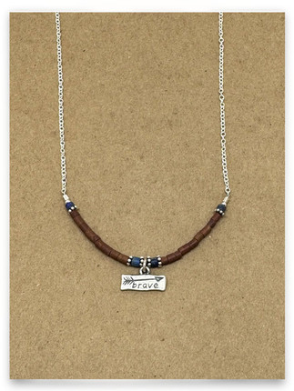 Brave Pipestone & Lapis Necklace Brave Pipestone & Lapis Necklace