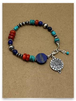 Spirit Lead Me Charm and Navajo Pearls, Lapis and Turquoise "Whether you turn to the right or to the left, your ears will hear a voice behind you, saying, ‘This is the way; walk in it.’" – Isaiah 30:21 Spirit Lead Me Charm and Navajo Pearls, Lapis and Turquoise "Whether you turn to the right or to the left, your ears will hear a voice behind you, saying, ‘This is the way; walk in it.’" – Isaiah 30:21