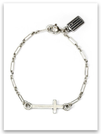 East-West 6" Sideways Cross Bracelet