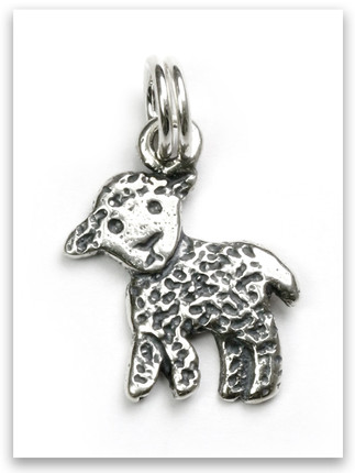 Lamb Sterling Silver Charm 