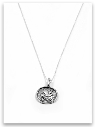 Peace iTAG Sterling Silver Necklace Peace iTAG Sterling Silver Necklace