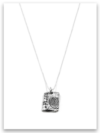 Touched My Life iTAG Sterling Silver Necklace