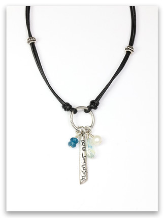 Believe Leather Necklace Believe Leather Necklace