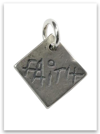 Faith Sterling Silver Charm 