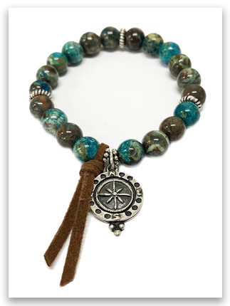 Oceans Lead Me Compass  Bracelet