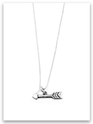 All My Heart Arrow iTAG Sterling Silver Necklace