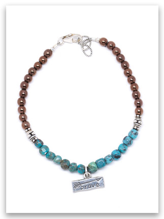 Brave Copper and Turquoise Bracelet