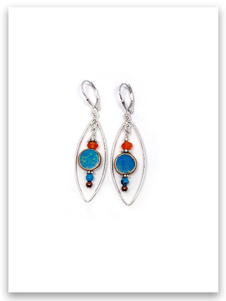 Oval-Turqouise Earrings