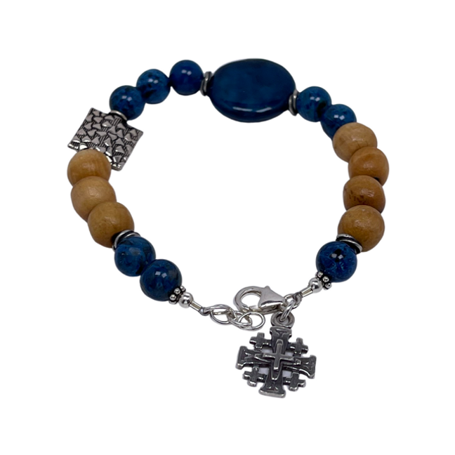 Eilat Olive Wood Jerusalem Bracelet