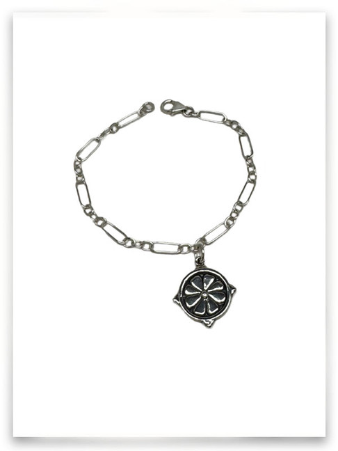 Mary Magdalene Dainty Sterling Silver Paperclip Charm Bracelet Mary Magdalene Dainty Sterling Silver Paperclip Charm Bracelet