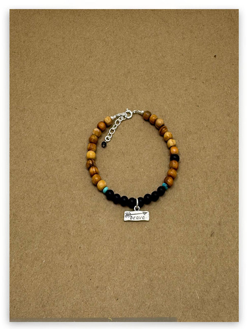 Brave iTAG Charm Bracelet with Olive Wood, Onyx & Turquoise
"No weapon that is formed against you shall prosper..." -Isaiah 54:17 Brave iTAG Charm Bracelet with Olive Wood, Onyx & Turquoise
"No weapon that is formed against you shall prosper..." -Isaiah 54:17