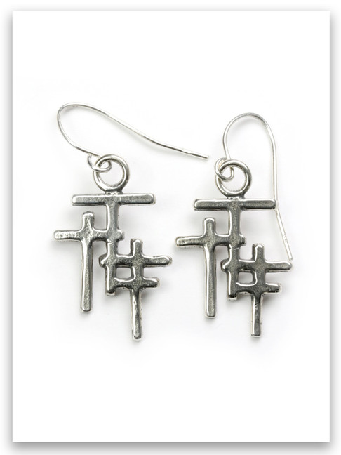 Trio Cross Earrings