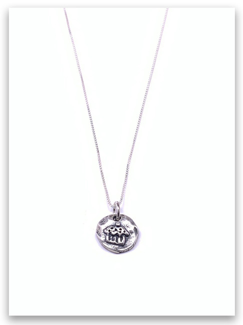 Cupcake Sterling Silver Necklace 