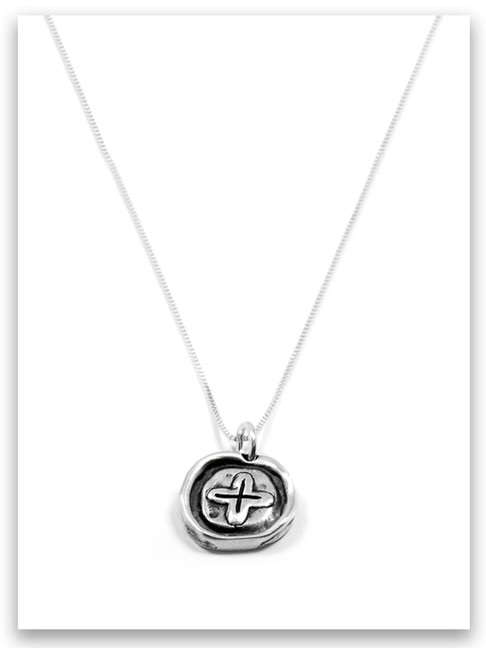 Crucified iTAG Sterling Silver Necklace