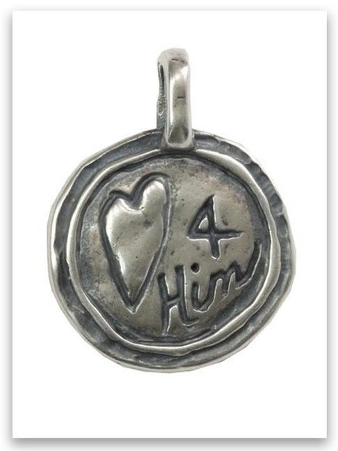 Heart 4 Him Sterling Silver iTAG Charm