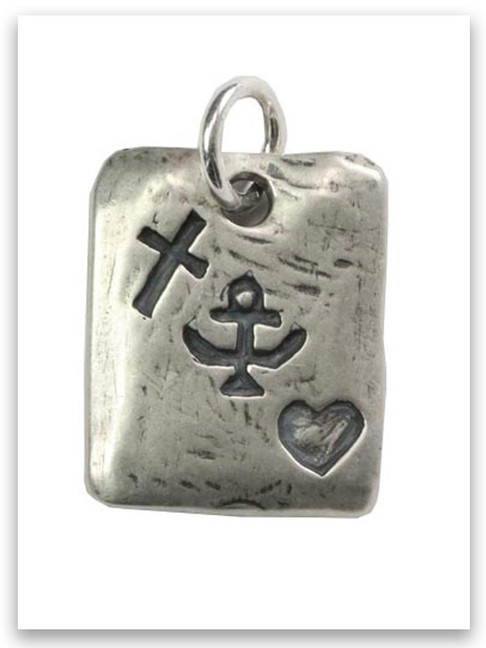 Faith-Hope-Love Sterling Silver iTAG Charm 