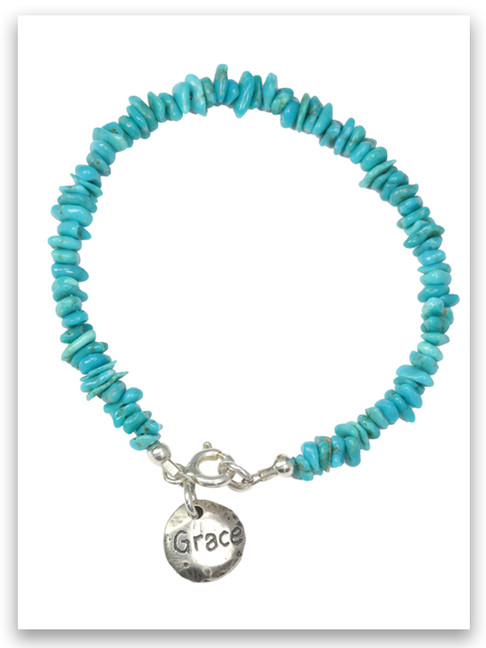  Turquoise Chip Touched By Grace Children's Bracelet 