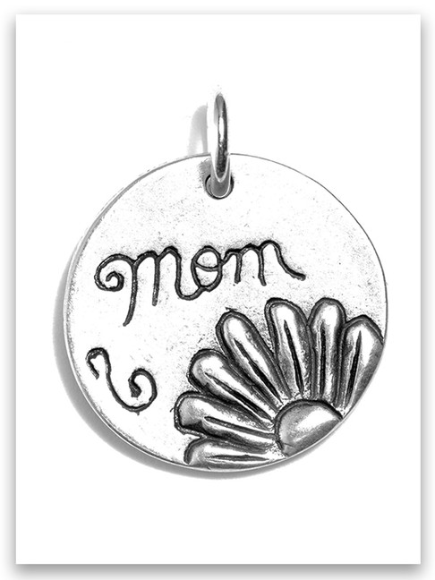 Sterling Silver Mom Charm