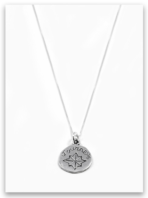 Journey Charm Sterling Silver Necklace 