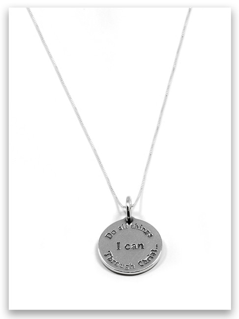 I Can Sterling Silver Charm Necklace 