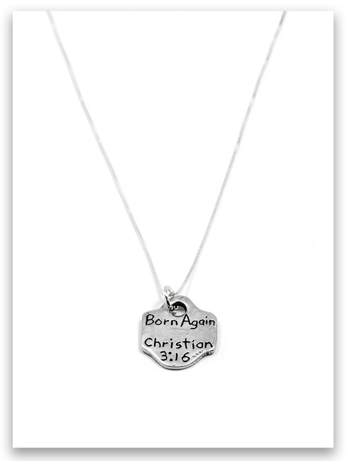 Born Again iTAG Sterling Silver Necklace 